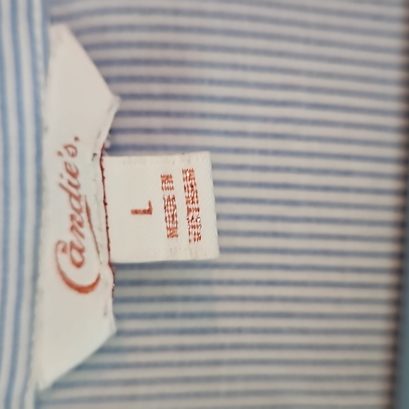 Candie's vintage button up tie front top sz. L - Picture 3 of 6